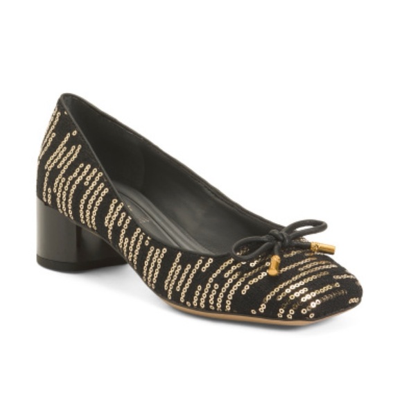 FRANCO SARTO Black Multi Natalia Block Heels